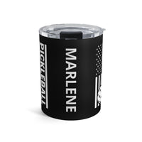 Load image into Gallery viewer, "Pickleball Flag" 1 - Tumbler 10oz - PERSONALIZED