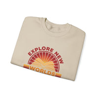 Load image into Gallery viewer, "Explore New Worlds READ" - Gildan 18000 Crewneck Sweatshirt