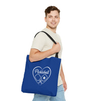 Load image into Gallery viewer, "Pickleball With Heart" 3 - Canvas Tote 18" x 18"