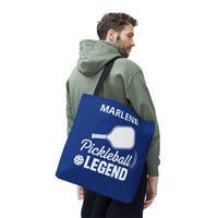 Load image into Gallery viewer, "Pickleball Legend" 1 - Canvas Tote 18" x 18" - PERSONALIZED