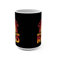 Load image into Gallery viewer, "Explore New Worlds. READ" 15oz Ceramic Mug — Open Book Design | Gift for Readers, Teachers &amp; Librarians | Printed On Demand