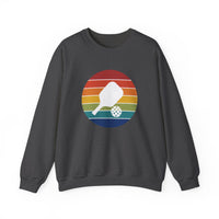 Load image into Gallery viewer, "Pickleball Paddle Ball Retro Circle" 1 - Gildan 18000 Crewneck Sweatshirt