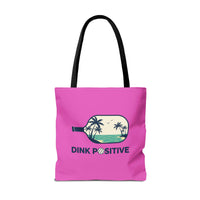 Load image into Gallery viewer, "Dink Positive" 3 - Canvas Tote 18" x 18" - PERSONALIZED