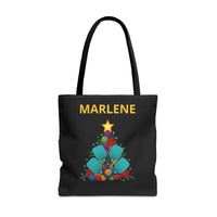 Load image into Gallery viewer, "Pickleball Christmas Tree" 2 - Canvas Tote 18" x 18" - PERSONALIZED