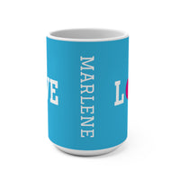 Load image into Gallery viewer, "Love Pickleball" 1 - Pink - Ceramic Mug 15oz - PERSONALIZED