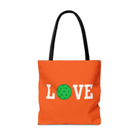 Load image into Gallery viewer, "LOVE Pickleball" 1 - Green - Canvas Tote 18" x 18"