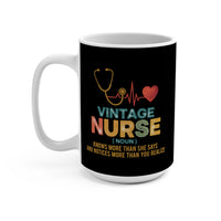 Load image into Gallery viewer, "Vintage Nurse" 1 - Ceramic Mug 15oz - PERSONALIZED