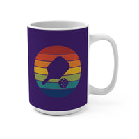 Load image into Gallery viewer, "Pickleball Paddle Ball Retro Circle" 2 - Ceramic Mug 15oz - PERSONALIZED