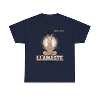 Load image into Gallery viewer, "Llamaste" 2 - Gildan 5000 Heavy Cotton Tee - PERSONALIZED