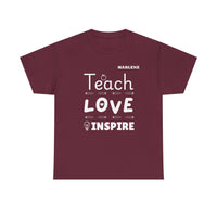 Load image into Gallery viewer, "Teach Love Inspire" 2 - Gildan 5000 Heavy Cotton Tee - PERSONALIZED