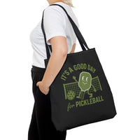 Load image into Gallery viewer, "It's A Good Day To Play Pickleball" 4 - Canvas Tote 18" x 18"
