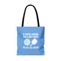 Load image into Gallery viewer, "If You're Looking For A Soft Serve Go Get Ice Cream" 1 - Canvas Tote 18" x 18" - PERSONALIZED