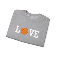 Load image into Gallery viewer, "LOVE Pickleball" 1 - Orange - Gildan 18000 Crewneck Sweatshirt