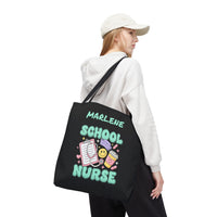 Load image into Gallery viewer, "School Nurse" 1 - Canvas Tote 18" x 18" - PERSONALIZED