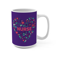 Load image into Gallery viewer, "NURSE" Heart Tools 1 15oz Ceramic Mug | Gift for Nurses | Printed On Demand