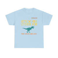 Load image into Gallery viewer, "Let's Eat Kids. Let's Eat, Kids." 1 - Gildan 5000 Heavy Cotton Tee - PERSONALIZED