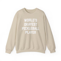 Load image into Gallery viewer, "World's Okayest Pickleball Player" 1 - Gildan 18000 Crewneck Sweatshirt