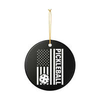 Load image into Gallery viewer, "Pickleball Flag" 1 - 3 Inch Ceramic Ornament