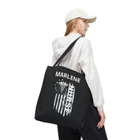 Load image into Gallery viewer, "Nurse Flag" 1 - Canvas Tote 18" x 18" - PERSONALIZED
