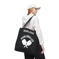 Load image into Gallery viewer, "Pickleballer" 1 - Canvas Tote 18" x 18" - PERSONALIZED