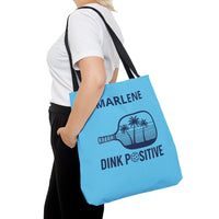 Load image into Gallery viewer, "Dink Positive" 2 - Canvas Tote 18" x 18" - PERSONALIZED