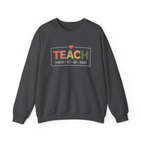 Load image into Gallery viewer, "Teach Them To Be Kind" 1 - Gildan 18000 Crewneck Sweatshirt