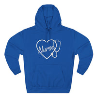 Load image into Gallery viewer, "Nurse Heart Stethoscope" 4 - Lane Seven LS14001 Premium Hooded Sweatshirt
