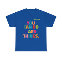 Load image into Gallery viewer, "You Can Do Hard Things" 2 - Gildan 5000 Heavy Cotton Tee - PERSONALIZED