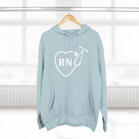 Load image into Gallery viewer, "RN Stethoscope Heart" 1 - Lane Seven LS14001 Premium Hooded Sweatshirt