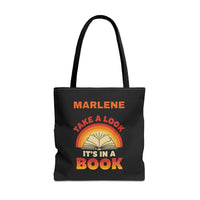 Load image into Gallery viewer, "Take a Look. It's In a Book" - Canvas Tote 18" x 18" - PERSONALIZED