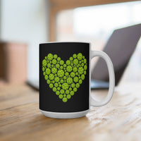 Load image into Gallery viewer, "Pickleballs Heart" 1 15 oz Mug Ceramic Pickleball Gift
