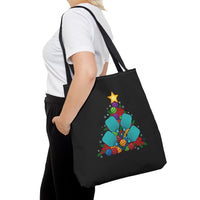 Load image into Gallery viewer, "Pickleball Christmas Tree" 2 - Canvas Tote 18" x 18"