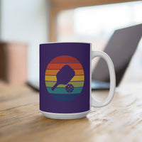 Load image into Gallery viewer, "Pickleball Paddle Ball Retro Circle" 2 - Ceramic Mug 15oz - PERSONALIZED