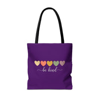 Load image into Gallery viewer, "Be Kind Hearts" 2 - Canvas Tote 18" x 18" - PERSONALIZED