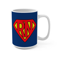 Load image into Gallery viewer, "RN Superhero Shield" 1 - Ceramic Mug 15oz - PERSONALIZED