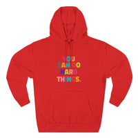 Load image into Gallery viewer, "You Can Do Hard Things" 2 - Lane Seven LS14001 Premium Hooded Sweatshirt