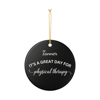 Load image into Gallery viewer, "Physical Therapy" 17a - 3 inch Ceramic Ornament - PERSONALIZED