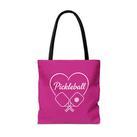 Load image into Gallery viewer, "Pickleball With Heart" 2 - Canvas Tote 18" x 18"