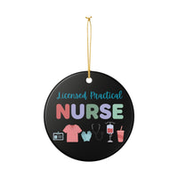 Load image into Gallery viewer, "Licensed Practical Nurse" Ceramic Ornament (Single‑Sided) 1 — LPN Nurse Gift, Stocking Stuffer | Printed On Demand