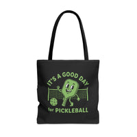 Load image into Gallery viewer, "It's A Good Day To Play Pickleball" 5 - Canvas Tote 18" x 18"