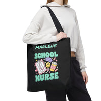 Load image into Gallery viewer, "School Nurse" 1 - Canvas Tote 18" x 18" - PERSONALIZED