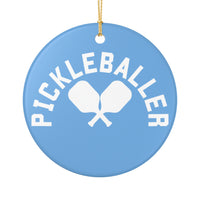 Load image into Gallery viewer, "Pickleballer" 2 - 3 Inch Ceramic Ornament Pickleball Gift