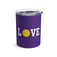 Load image into Gallery viewer, "Love Pickleball" 1 - Yellow - Tumbler 10oz