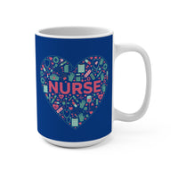 Load image into Gallery viewer, "NURSE" Heart Tools 2 15oz Ceramic Mug, Nurse Gift, Printed On Demand