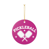 Load image into Gallery viewer, "Pickleball Crossed Paddles" 1 - 3 Inch Ceramic Ornament Pickleball Gift