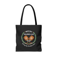 Load image into Gallery viewer, "North Pole Pickleball Club Serving Up Christmas Cheer" 1 - Canvas Tote 18" x 18" - PERSONALIZED