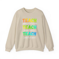 Load image into Gallery viewer, "Teach Compassion. Teach Kindness. Teach Confidence." 3 - Gildan 18000 Crewneck Sweatshirt