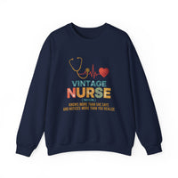 Load image into Gallery viewer, "Vintage Nurse" 1 - Gildan 18000 Crewneck Sweatshirt