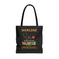 Load image into Gallery viewer, "Vintage Nurse" 1 - Canvas Tote 18" x 18" - PERSONALIZED