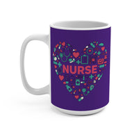 Load image into Gallery viewer, "NURSE" Heart Tools 1 15oz Ceramic Mug | Gift for Nurses | Printed On Demand